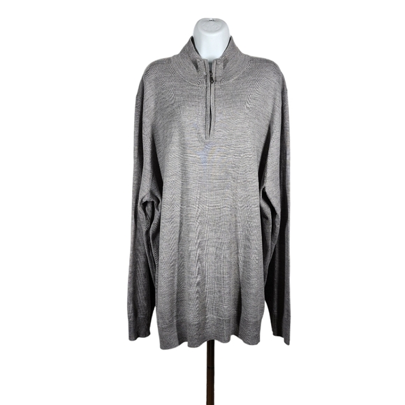 APT 9 MERINO WOOL BLEND QUARTER ZIP SWEATER - Picture 1 of 10